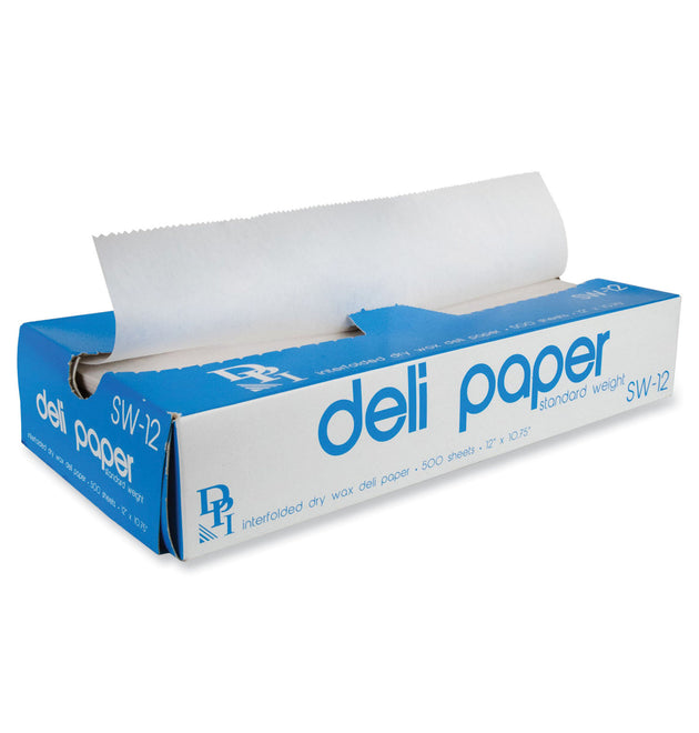 Interfolded Deli Sheets, 10.75 x 12, Standard Weight, 500 Sheets/Box, 12 Boxes/Carton