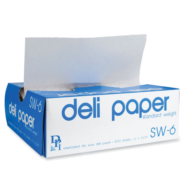 Interfolded Deli Sheets, 10.75 x 6, Standard Weight, 500 Sheets/Box, 12 Boxes/Carton