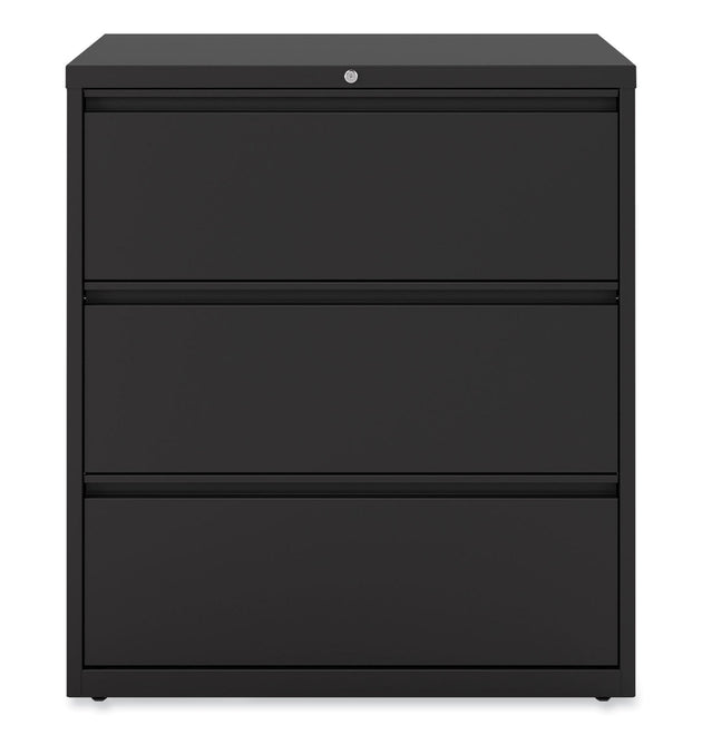 Lateral File, 3 Legal/Letter/A4/A5-Size File Drawers, Black, 36