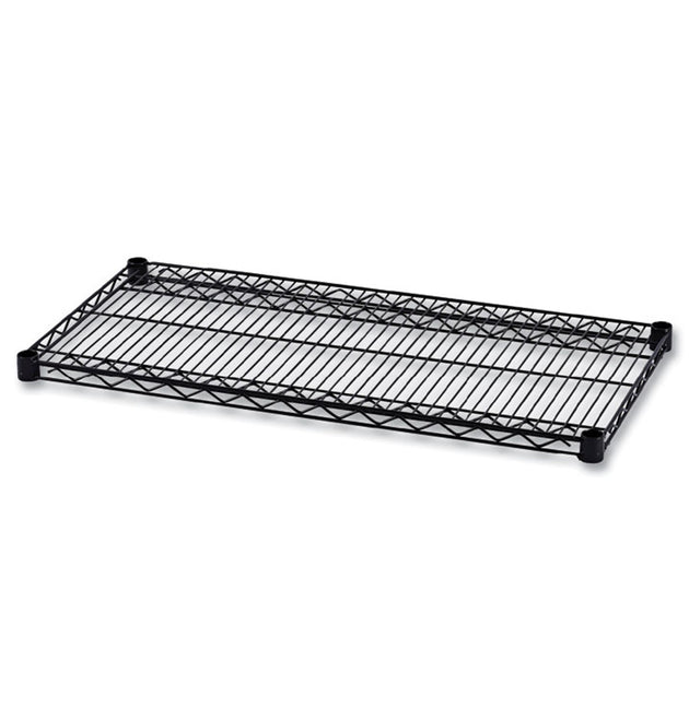 Industrial Wire Shelving Extra Wire Shelves, 36w x 18d, Black, 2 Shelves/Carton