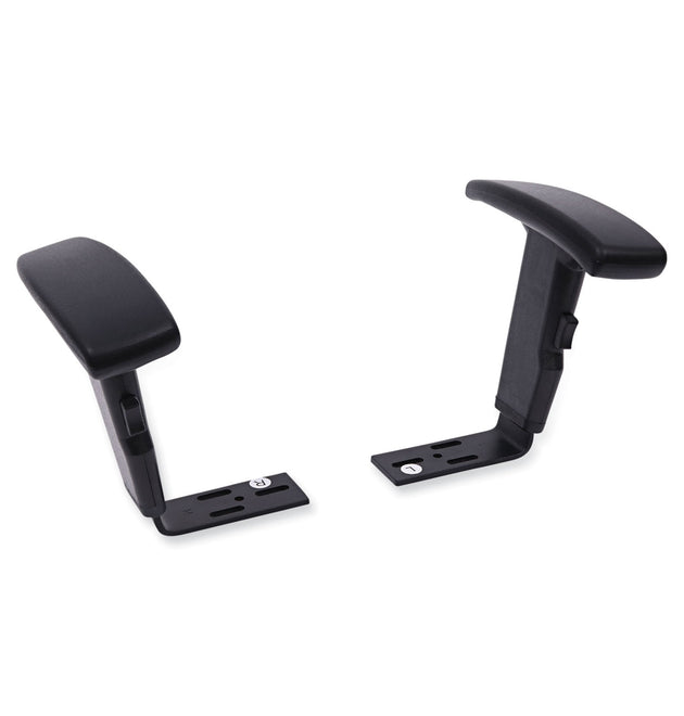 Optional Height-Adjustable T-Arms for Alera Essentia and Interval Series Chairs, Black, 2/Set