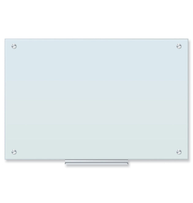 Glass Dry Erase Board, 35 x 23, White Surface