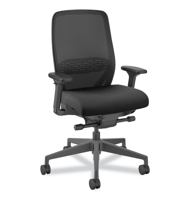 Nucleus Series Recharge Task Chair, Supports Up to 300 lb, 16.63 to 21.13 Seat Height, Black Seat/Back, Black Base