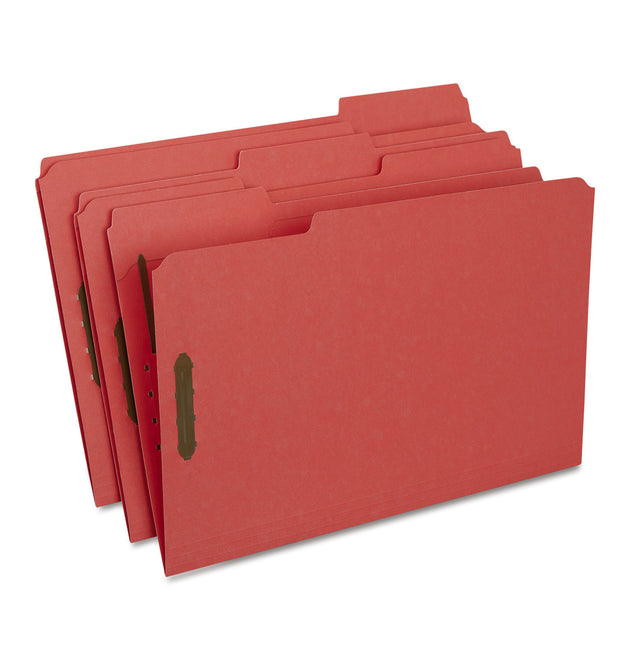 Deluxe Reinforced Top Tab Fastener Folders, 0.75