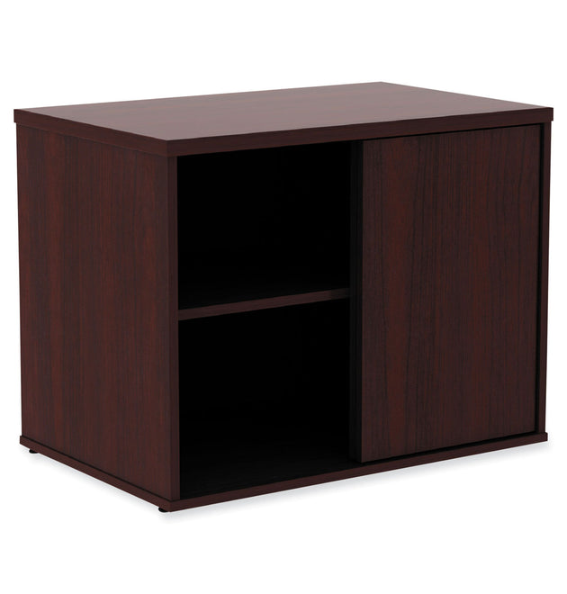 Alera Open Office Low Storage Cab Cred, 29.5w x 19.13d x 22.78h, Mahogany