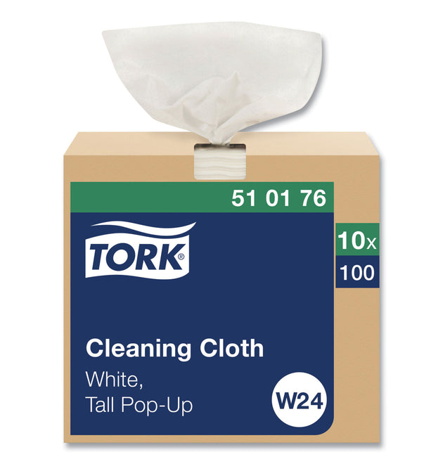 Cleaning Cloth, 8.46 x 16.13, White, 100 Wipes/Box, 10 Boxes/Carton