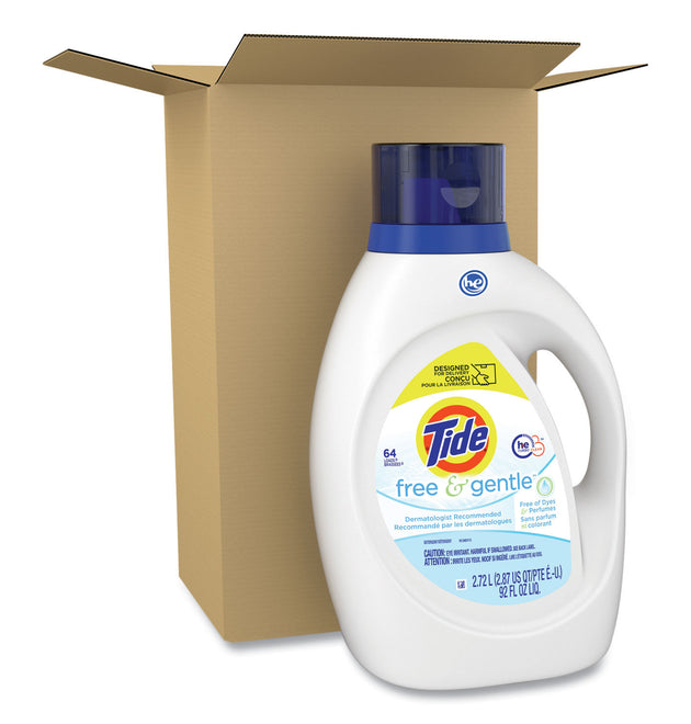 Free and Gentle Liquid Laundry Detergent, Unscented, 92 oz Bottle