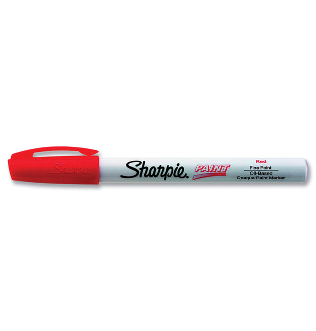 Permanent Paint Marker, Fine Bullet Tip, Red