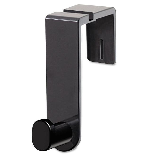 Plastic Coat Hook, 1-Hook, 1.75 x 5.25 x 4, Black