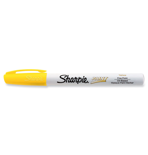 Permanent Paint Marker, Fine Bullet Tip, Yellow