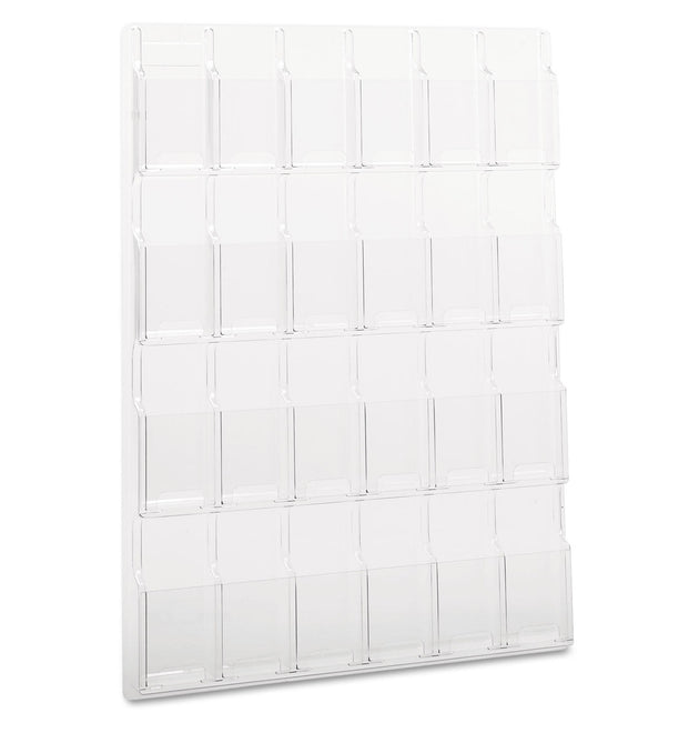 Reveal Clear Literature Displays, 24 Compartments, 30w x 2d x 41h, Clear