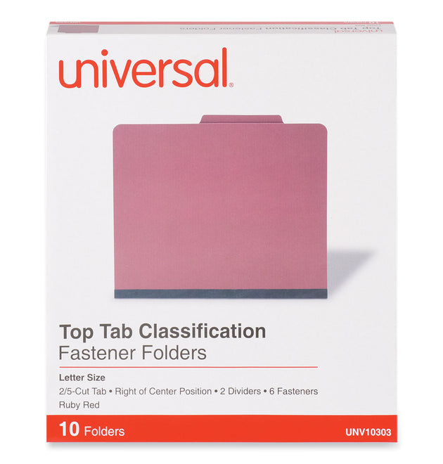 Bright Colored Pressboard Classification Folders, 2