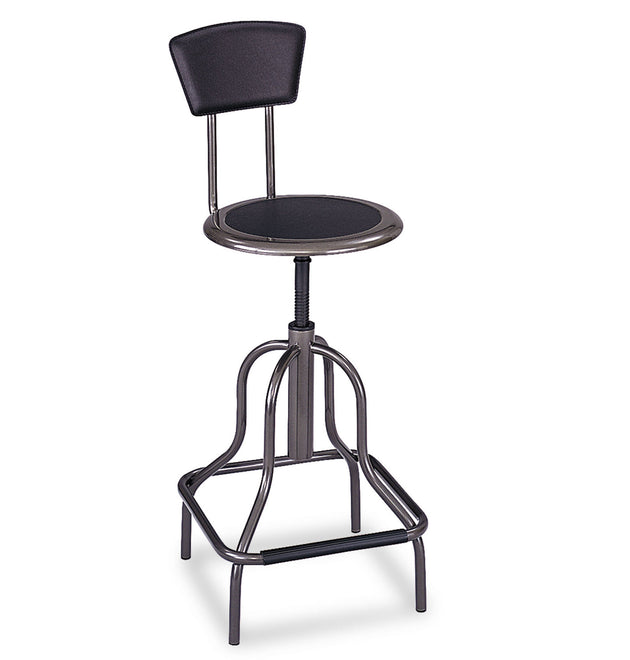 Diesel Industrial Stool with Back, Supports Up to 250 lb, 22