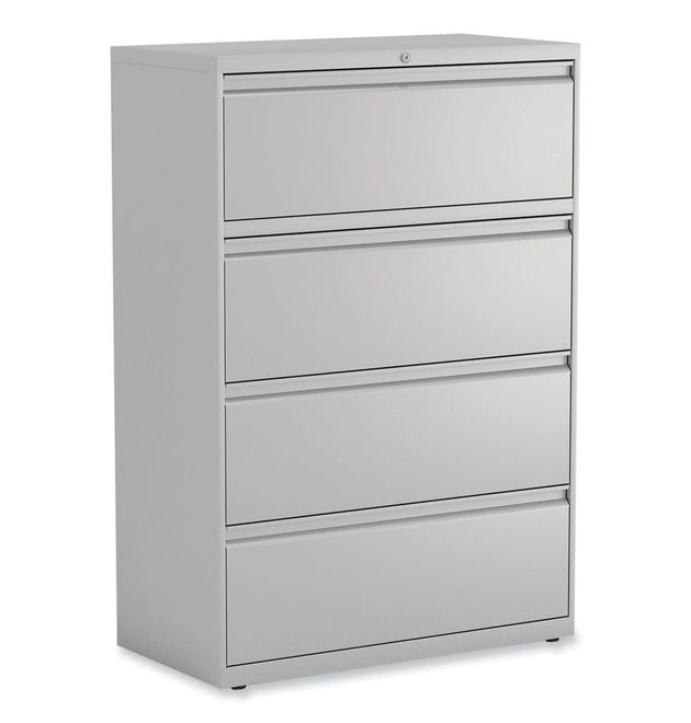 Lateral File, 4 Legal/Letter-Size File Drawers, Light Gray, 36