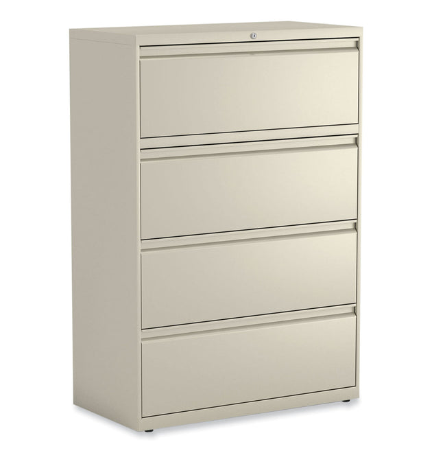 Lateral File, 4 Legal/Letter-Size File Drawers, Putty, 36