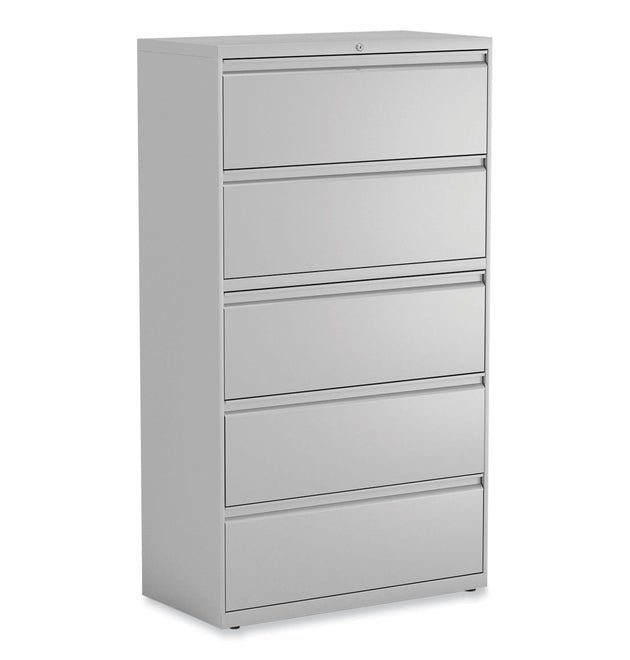 Lateral File, 5 Legal/Letter/A4/A5-Size File Drawers, Light Gray, 36