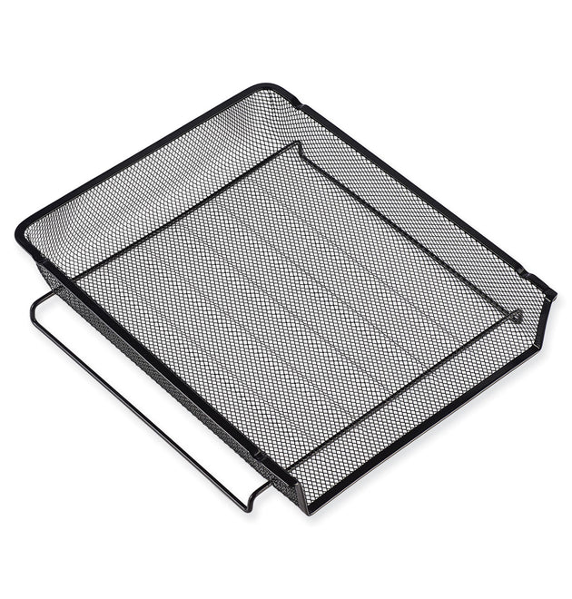 Deluxe Mesh Stacking Side Load Tray, 1 Section, Legal Size Files, 17