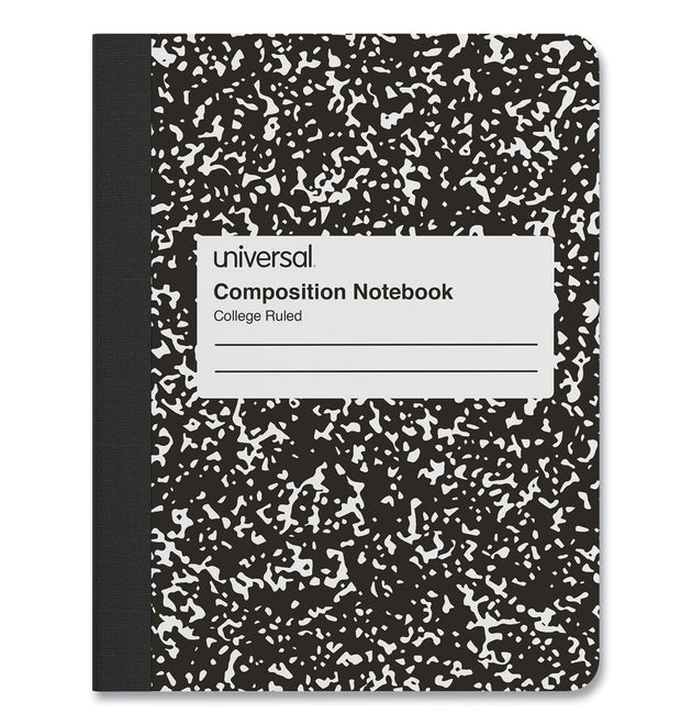 Composition Book, Medium/College Rule, Black Marble Cover, (100) 9.75 x 7.5 Sheets