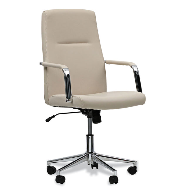 Leather Task Chair, Supports Up to 275 lb, 18.19