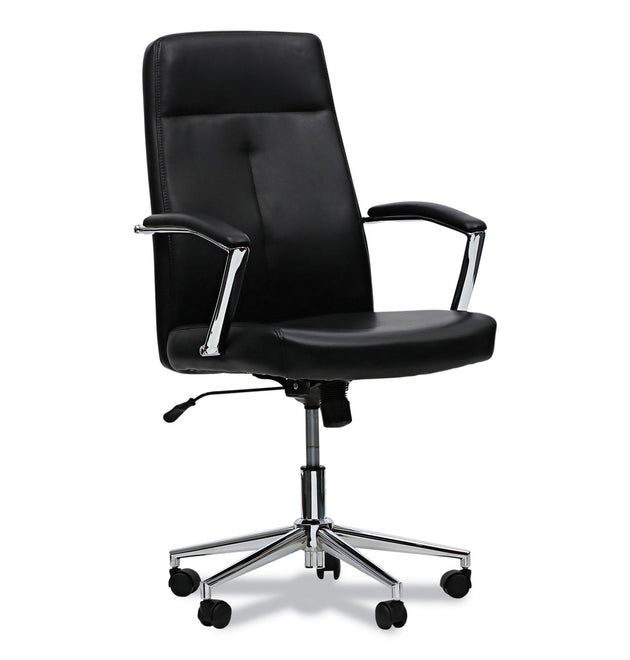 Leather Task Chair, Supports Up to 275 lb, 18.19