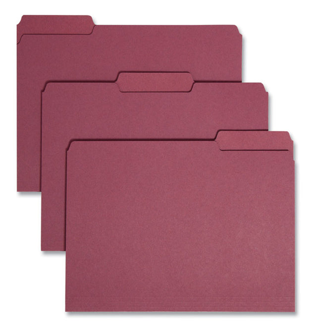 Interior File Folders, 1/3-Cut Tabs: Assorted, Letter Size, 0.75