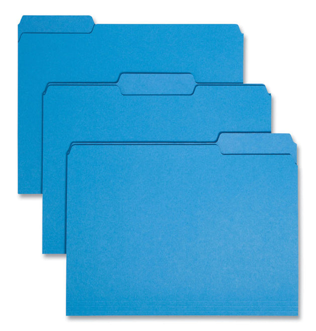 Interior File Folders, 1/3-Cut Tabs: Assorted, Letter Size, 0.75