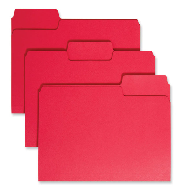 SuperTab Colored File Folders, 1/3-Cut Tabs: Assorted, Letter Size, 0.75