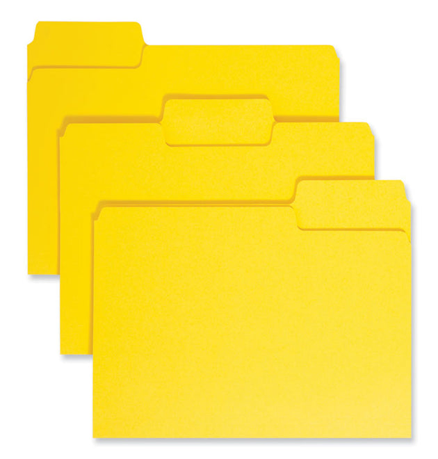 SuperTab Colored File Folders, 1/3-Cut Tabs: Assorted, Letter Size, 0.75