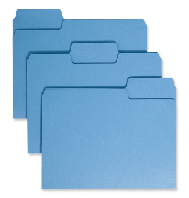 SuperTab Colored File Folders, 1/3-Cut Tabs: Assorted, Letter Size, 0.75