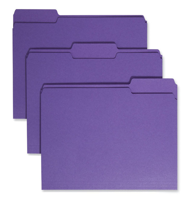 Colored File Folders, 1/3-Cut Tabs: Assorted, Letter Size, 0.75