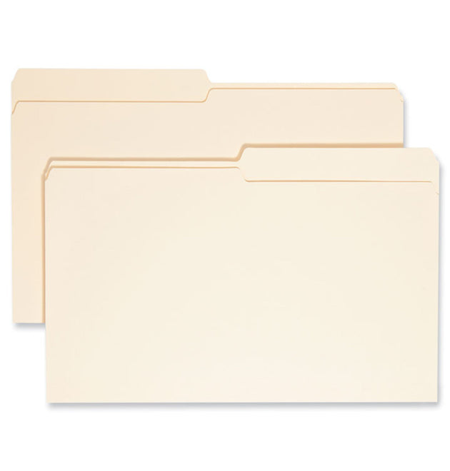 Manila File Folders, 1/2-Cut Tabs: Assorted, Legal Size, 0.75