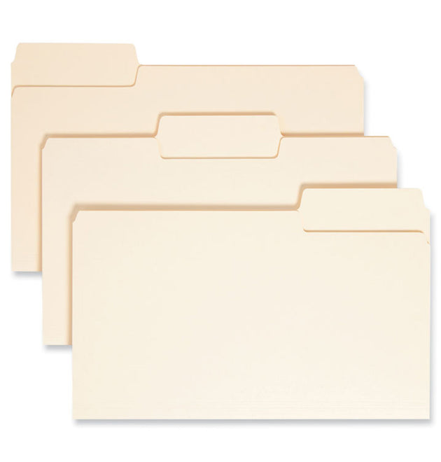 SuperTab Top Tab File Folders, 1/3-Cut Tabs: Assorted, Legal Size, 0.75