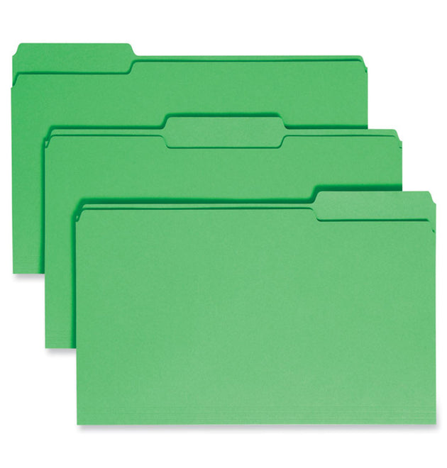 Colored File Folders, 1/3-Cut Tabs: Assorted, Legal Size, 0.75