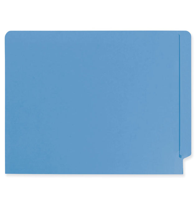 Shelf-Master Reinforced End Tab Colored Folders, Straight Tabs, Letter Size, 0.75