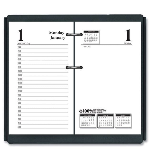 Economy Daily Desk Calendar Refill, 3.5 x 6, White Sheets, 12-Month (Jan to Dec): 2024