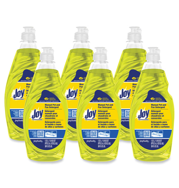 Dishwashing Liquid, Lemon Scent, 38 oz Bottle, 8/Carton