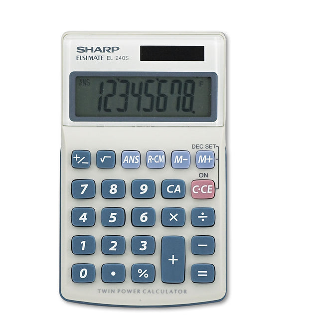 EL240SB Handheld Business Calculator, 8-Digit LCD