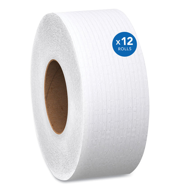 Essential 100% Recycled Fiber JRT Bathroom Tissue for Business, Septic Safe, 2-Ply, White, 3.55