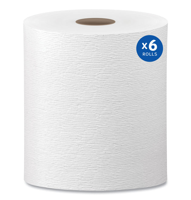 Hard Roll Paper Towels with Premium Absorbency Pockets, 1-Ply, 8