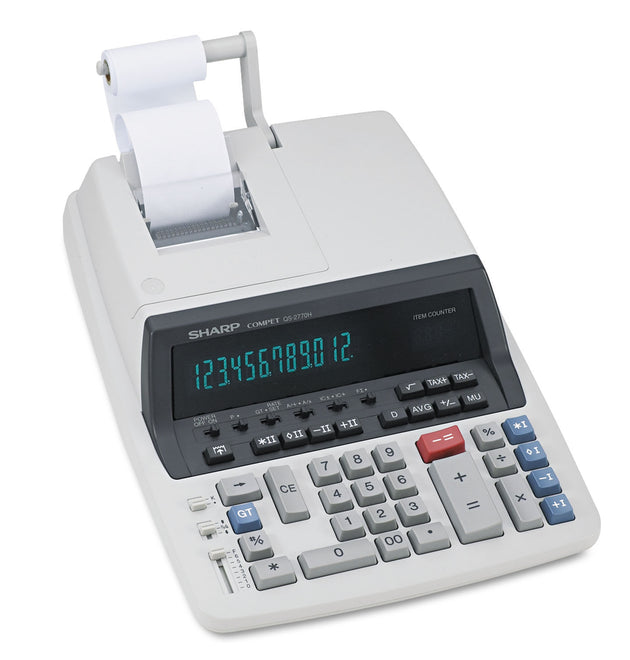 QS-2770H Two-Color Ribbon Printing Calculator, Black/Red Print, 4.8 Lines/Sec