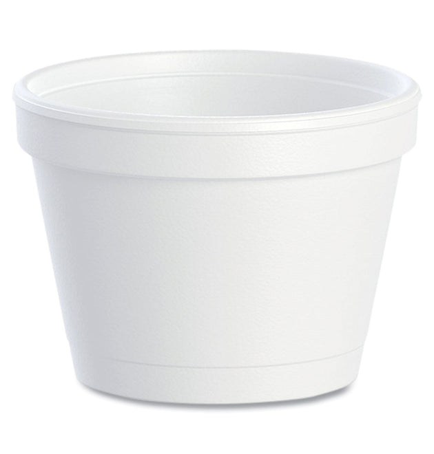 Bowl Containers, 4 oz, White, Foam, 1,000/Carton