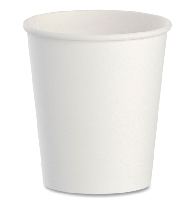 White Paper Water Cups, ProPlanet Seal, 3 oz, 100/Bag, 50 Bags/Carton