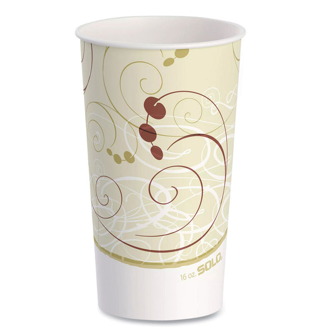 Double Sided Poly (DSP) Paper Cold Cups, 16 oz, Beige/White, 50/Sleeve, 20 Sleeves/Carton