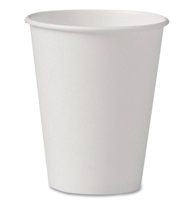 Uncoated Paper Cups, Hot Drink, 8 oz, White, 1,000/Carton