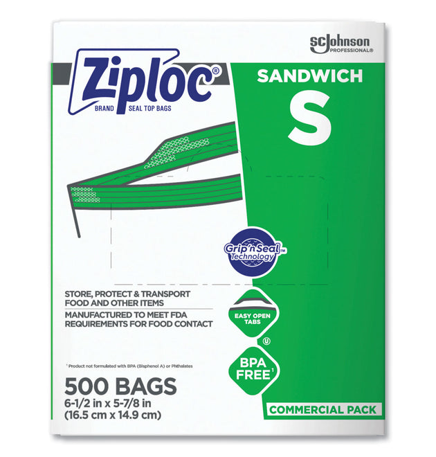 Resealable Sandwich Bags, 1.2 mil, 6.5