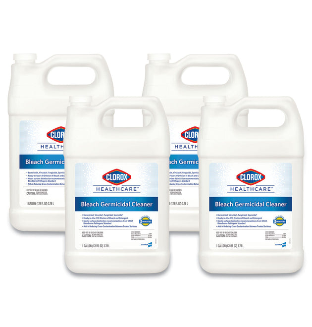 Bleach Germicidal Cleaner, 128 oz Refill Bottle, 4/Carton