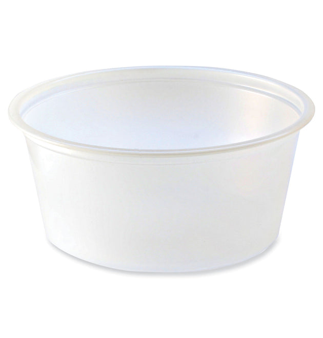 Portion Cups, 3.25 oz, Translucent, 125/Sleeve, 20 Sleeve/Carton