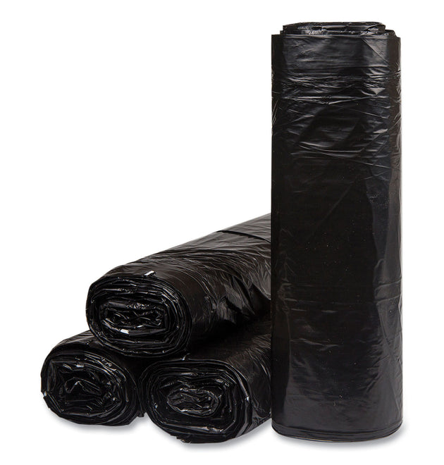 Low-Density Commercial Can Liners, Coreless Interleaved Roll, 60 gal, 1.2mil, 38