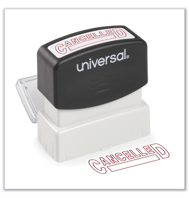 Message Stamp, CANCELLED, Pre-Inked One-Color, Red