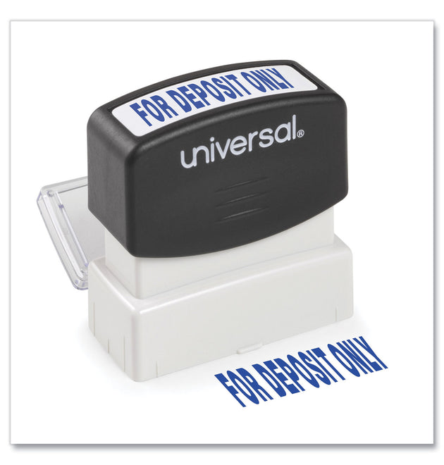 Message Stamp, for DEPOSIT ONLY, Pre-Inked One-Color, Blue